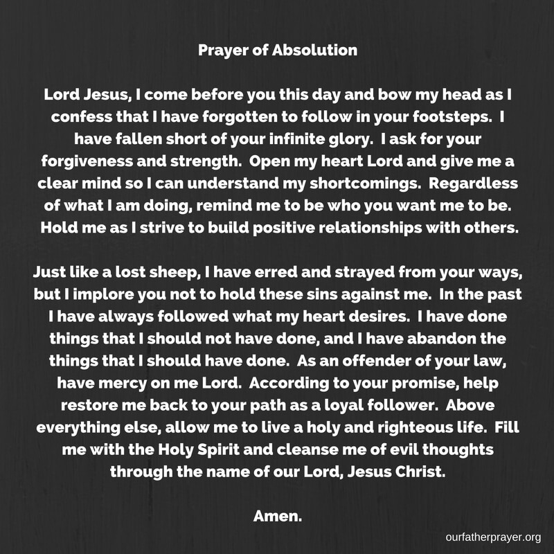 Prayer of Absolution