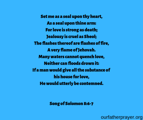 Song Of Solomon Our Father Prayer Christians United In Faith