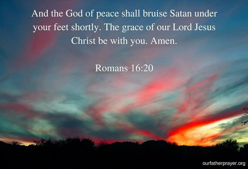 Bible verse for peace of mind Romans 16:20