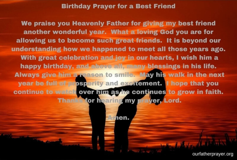 birthday prayer for a friend