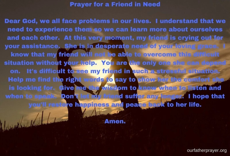 prayer for a friend in need