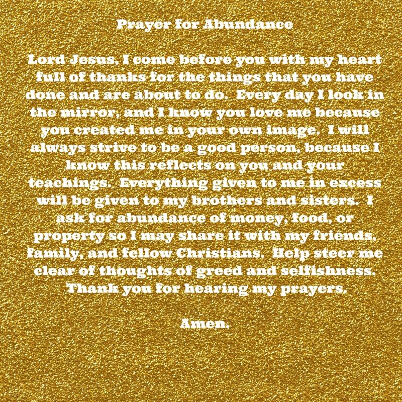 Prayer for Abundance, Prosperity, Money, and Wealth