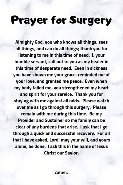 prayer for surgery ⋆ Our Father Prayer - Christians United in Faith