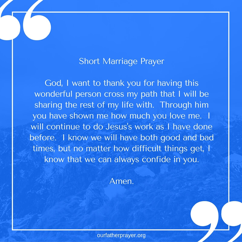 prayers for marriage