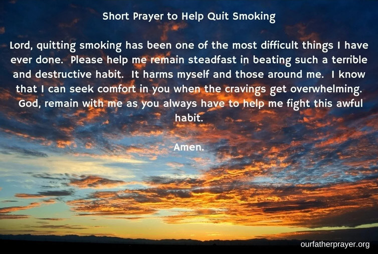 Short Prayer to Help Quit Smoking