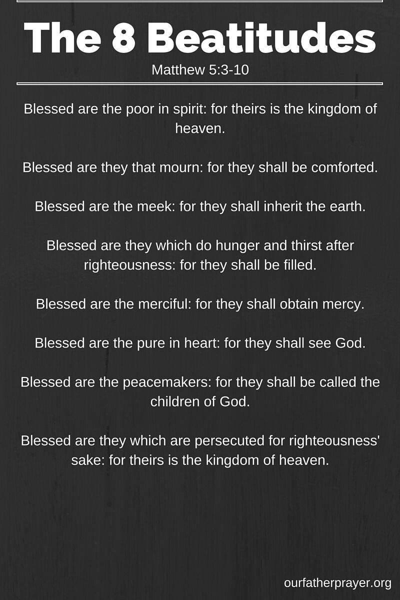 The Eight Beatitudes And Their Meanings