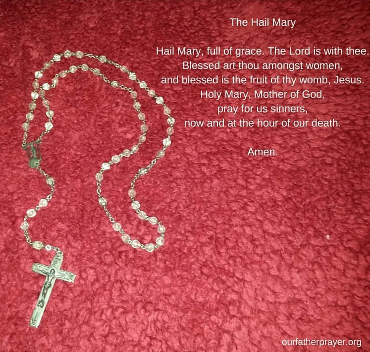 The Hail Mary in Spanish, Latin, and French ⋆ Our Father Prayer ...